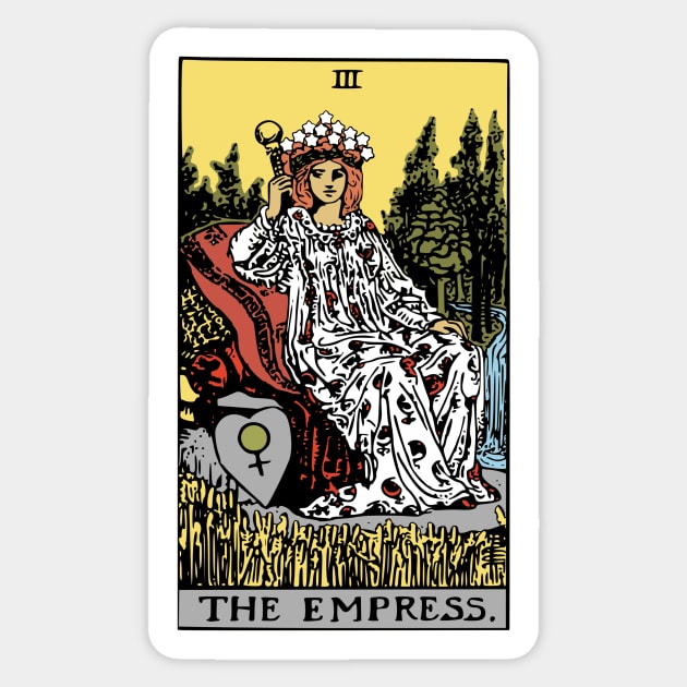 Empress Tarot Card Rider Waite Sticker by Sunburst